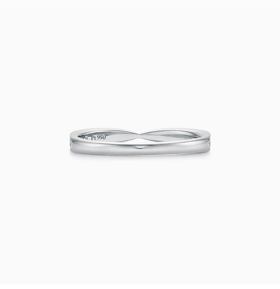Argolla en platino de diamantes 1.8mm