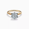 Anillo de compromiso Tiffany Setting en oro amarillo de 18 quilates