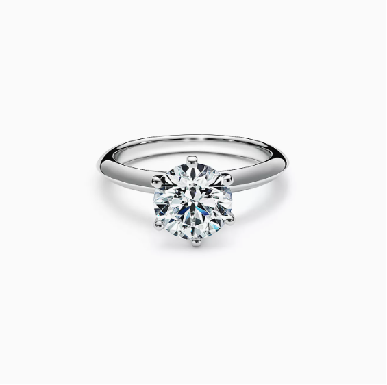 Anillo de compromiso Tiffany Setting en platino